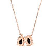 Oval and Pear Toi et Moi Necklace