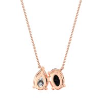 Oval and Pear Toi et Moi Necklace