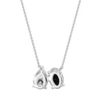 Oval and Pear Toi et Moi Necklace