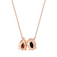 Oval and Pear Toi et Moi Necklace