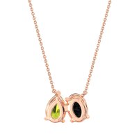 Oval and Pear Toi et Moi Necklace