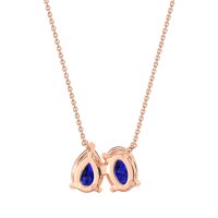 Oval and Pear Toi et Moi Necklace