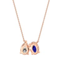 Oval and Pear Toi et Moi Necklace