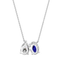 Oval and Pear Toi et Moi Necklace