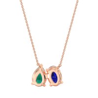 Oval and Pear Toi et Moi Necklace