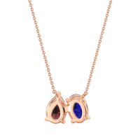Oval and Pear Toi et Moi Necklace