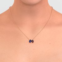 Oval and Pear Toi et Moi Necklace