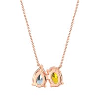 Oval and Pear Toi et Moi Necklace