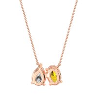 Oval and Pear Toi et Moi Necklace
