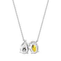 Oval and Pear Toi et Moi Necklace