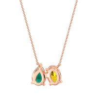 Oval and Pear Toi et Moi Necklace