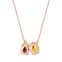 Oval and Pear Toi et Moi Necklace