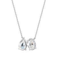 Oval and Pear Toi et Moi Necklace