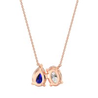 Oval and Pear Toi et Moi Necklace