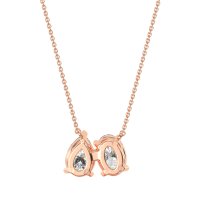 Oval and Pear Toi et Moi Necklace