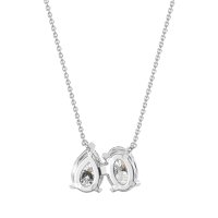 Oval and Pear Toi et Moi Necklace