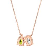 Oval and Pear Toi et Moi Necklace