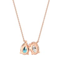 Oval and Pear Toi et Moi Necklace