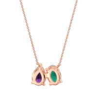Oval and Pear Toi et Moi Necklace