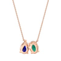 Oval and Pear Toi et Moi Necklace
