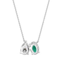 Oval and Pear Toi et Moi Necklace