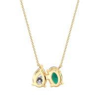 Oval and Pear Toi et Moi Necklace