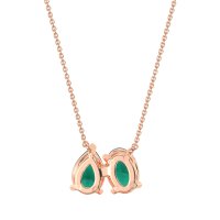 Oval and Pear Toi et Moi Necklace