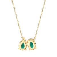 Oval and Pear Toi et Moi Necklace