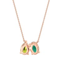Oval and Pear Toi et Moi Necklace
