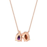 Oval and Pear Toi et Moi Necklace