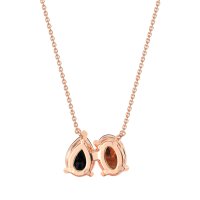 Oval and Pear Toi et Moi Necklace