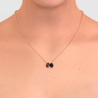 Oval and Pear Toi et Moi Necklace