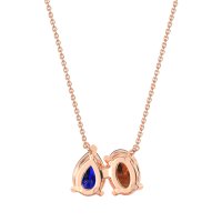 Oval and Pear Toi et Moi Necklace
