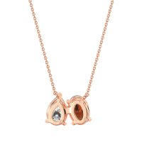 Oval and Pear Toi et Moi Necklace