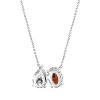 Oval and Pear Toi et Moi Necklace