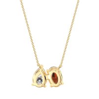 Oval and Pear Toi et Moi Necklace