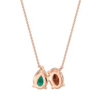 Oval and Pear Toi et Moi Necklace