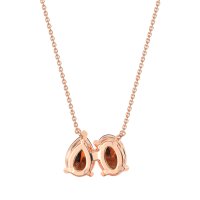 Oval and Pear Toi et Moi Necklace