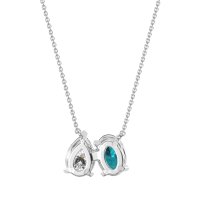 Oval and Pear Toi et Moi Necklace