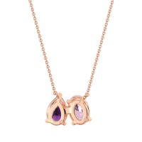 Oval and Pear Toi et Moi Necklace