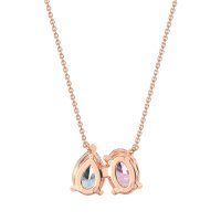 Oval and Pear Toi et Moi Necklace