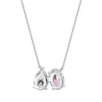Oval and Pear Toi et Moi Necklace