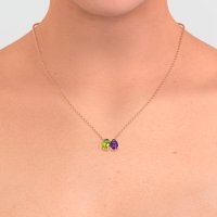 Oval and Pear Toi et Moi Necklace