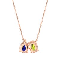 Oval and Pear Toi et Moi Necklace