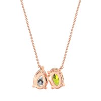 Oval and Pear Toi et Moi Necklace