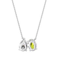 Oval and Pear Toi et Moi Necklace