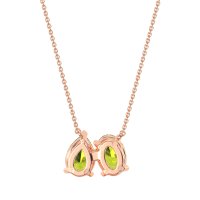 Oval and Pear Toi et Moi Necklace