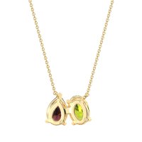 Oval and Pear Toi et Moi Necklace