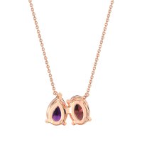 Oval and Pear Toi et Moi Necklace