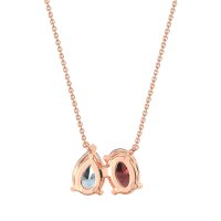 Oval and Pear Toi et Moi Necklace